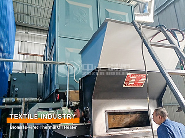 Textile Industry 1.5 Million Kcal Biomass-Fired Horizontal Thermal Oil Heater Project