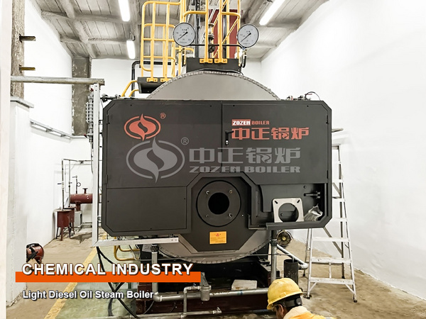 ASME Certified 2-ton Light Diesel Steam Boiler Project by Singapore Mencast